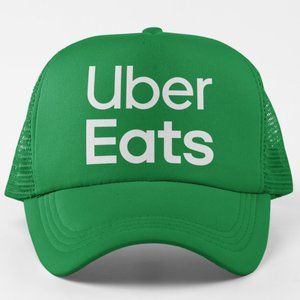 NEW Uber Eats Foam Trucker Mesh Snapback Hat GREEN